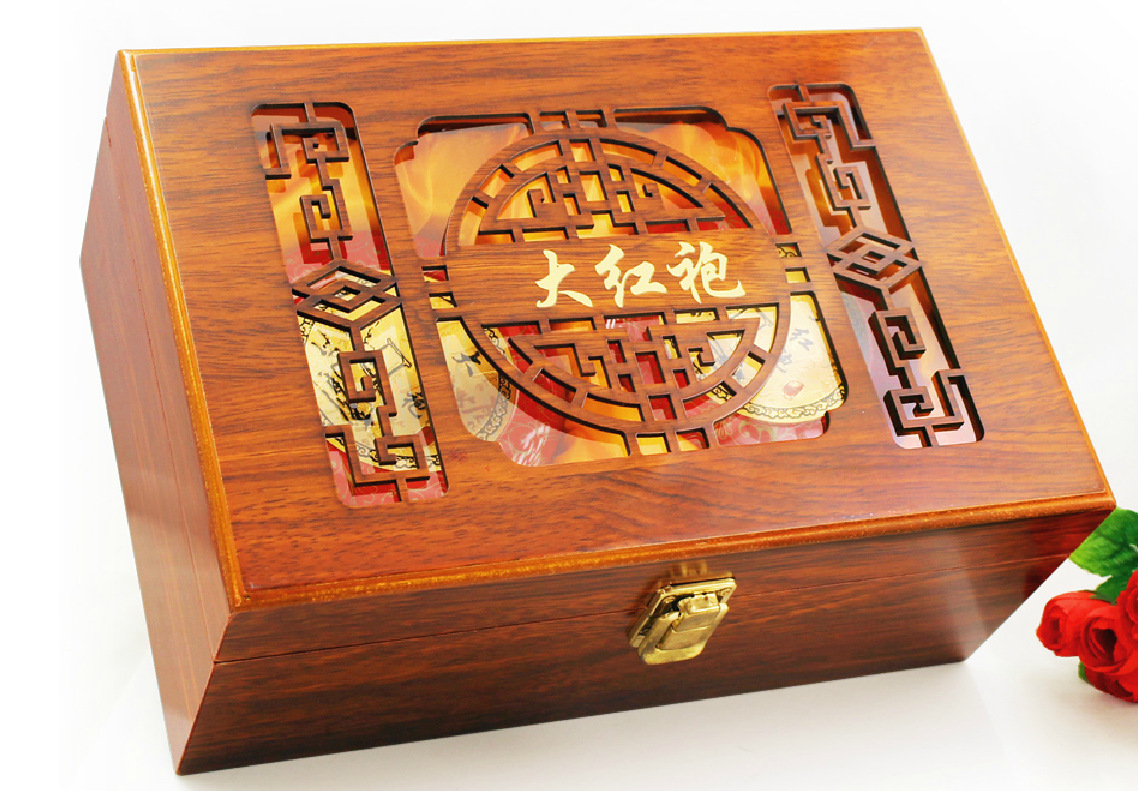 热销木制茶叶盒 高档茶叶盒 礼品盒包装盒 曹县金华工艺