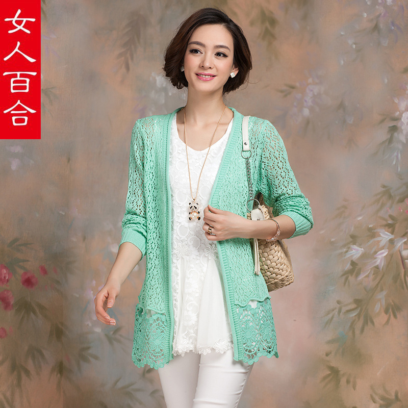 2014<em>春季</em>韩版针织衫<em>开衫女薄</em>款空调衫时尚女