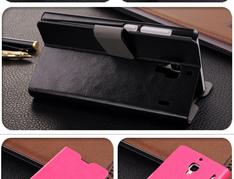 手机套批发 红米手机壳保护套 小米皮套 磁扣疯马纹