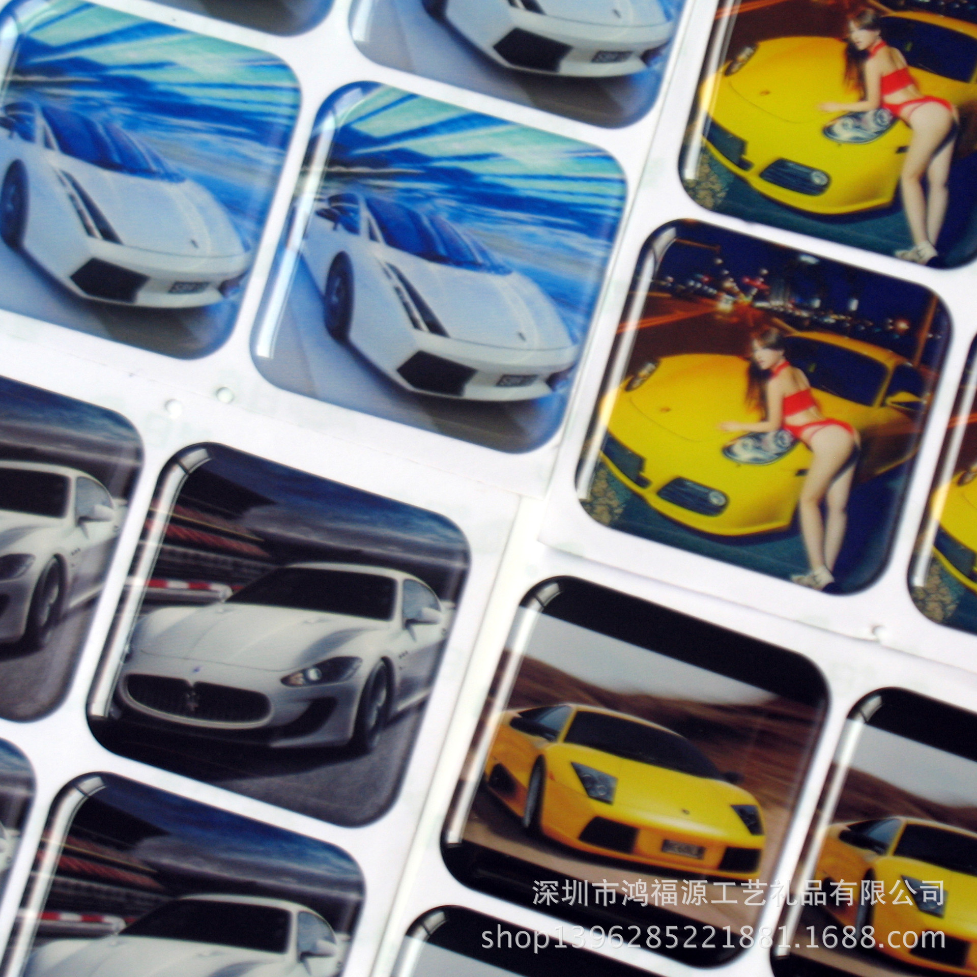 塑料、塑胶标签-PS版四色彩印 精美滴胶贴纸 