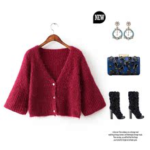 <em>酒红色毛衣七分袖</em>_日韩女装 - 阿里巴巴淘货源