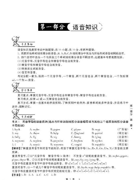 对口升学考试高职单招考试三校生高考英语学习