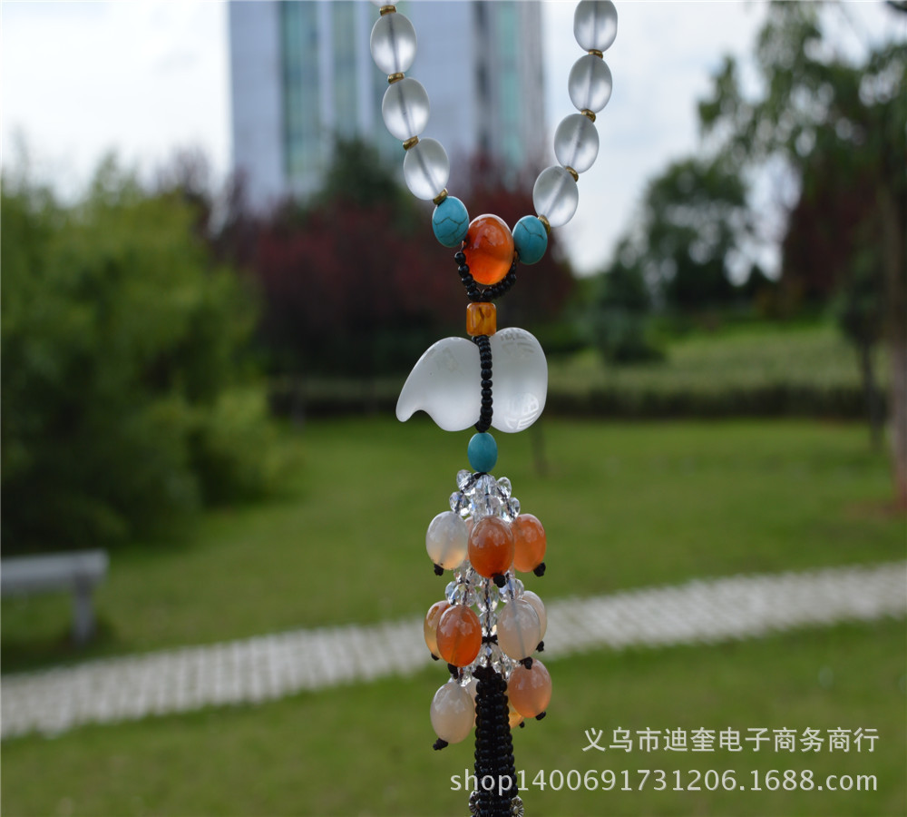 水晶汽车挂件,水晶葫芦玛瑙串珠车饰品,工艺品