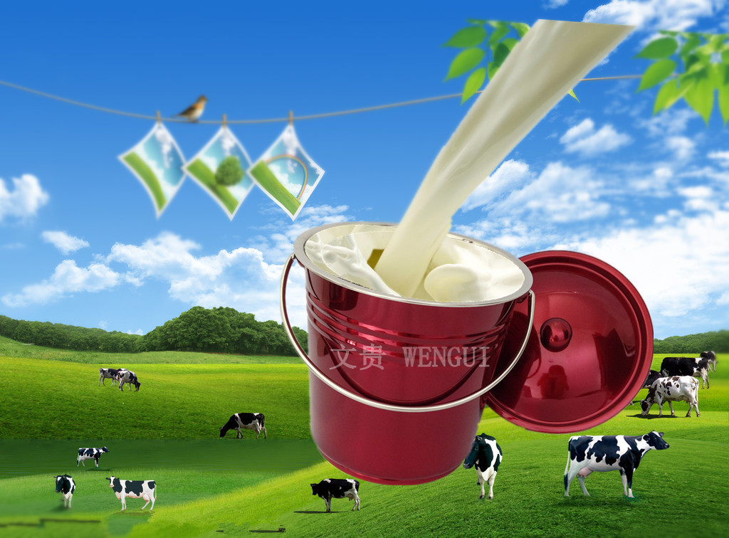 不锈钢无磁喷漆奶茶桶 加厚提奶桶 彩色牛奶桶