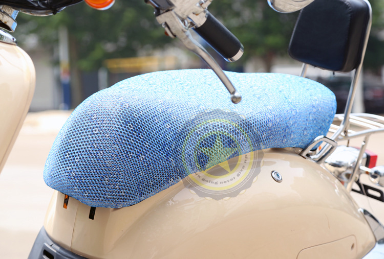 【厂家直销3D摩托车坐垫网\/隔热\/透气踏板车防