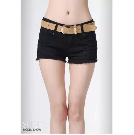 <em>夏装</em>毛边大码破洞休闲裤子<em>牛仔裤短裤女</em>韩版潮