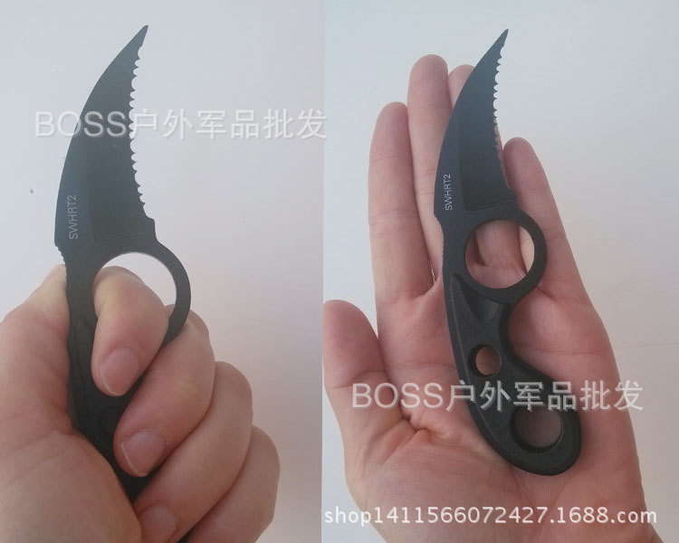 批发史密斯威森大熊爪刀全齿防卫爪户外刀猎刀爪子刀具军刀弯刀