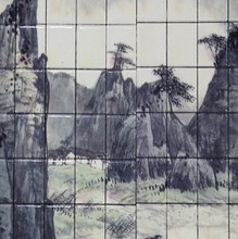 佛山中国印象马赛克 山水画拼图电视背景墙 ktv酒店 厂家直销批发
