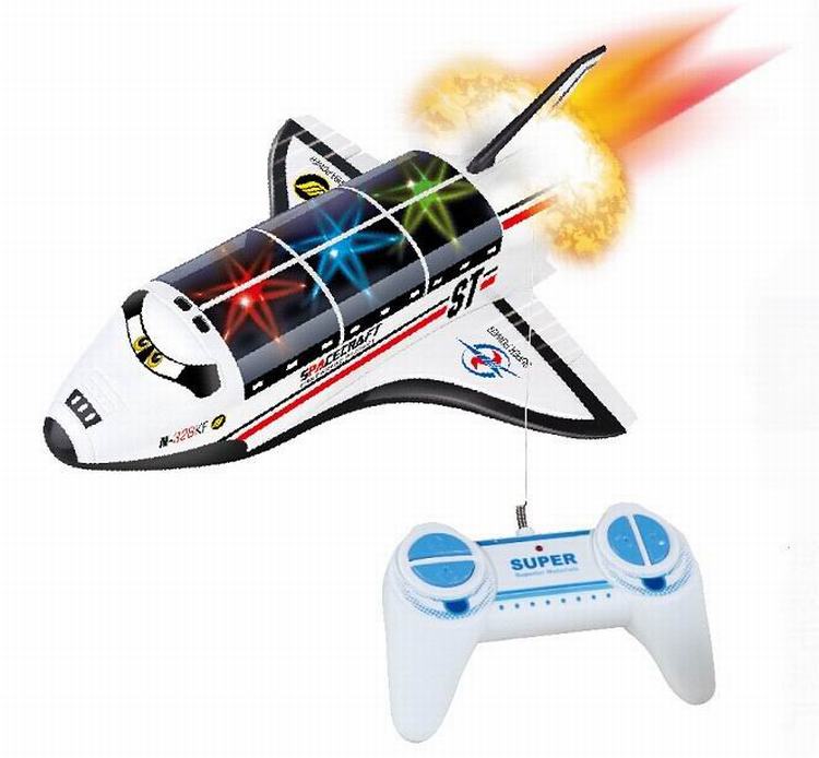 航空模型-批发3D四通遥控航天飞机带灯光声音