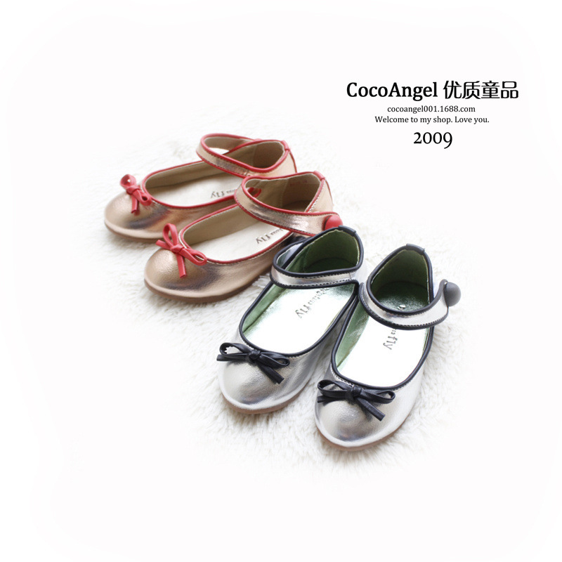 秋款 韩国女童鞋公主鞋搭扣儿童金银色单鞋皮鞋