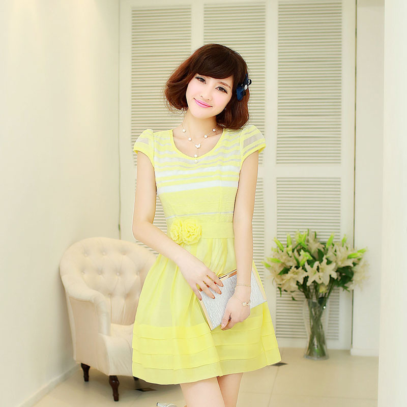 9059 淘宝<em>网店</em>代理 <em>代发女装</em>短袖夏装 清新连衣