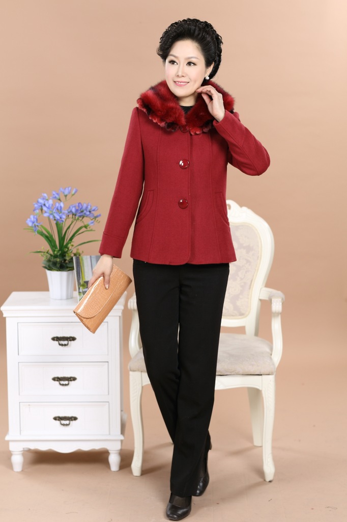 批发采购中老年女装-批发2014春装新款花边大