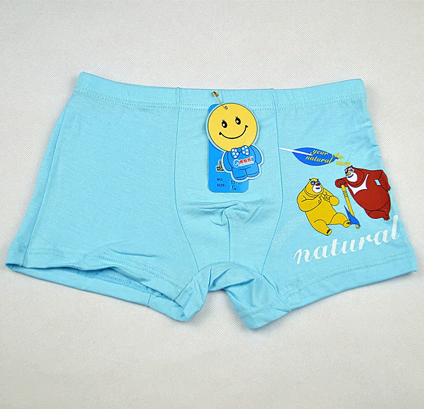 2014最新款雄大男<em>儿童内裤</em>莫代尔平角内裤卡