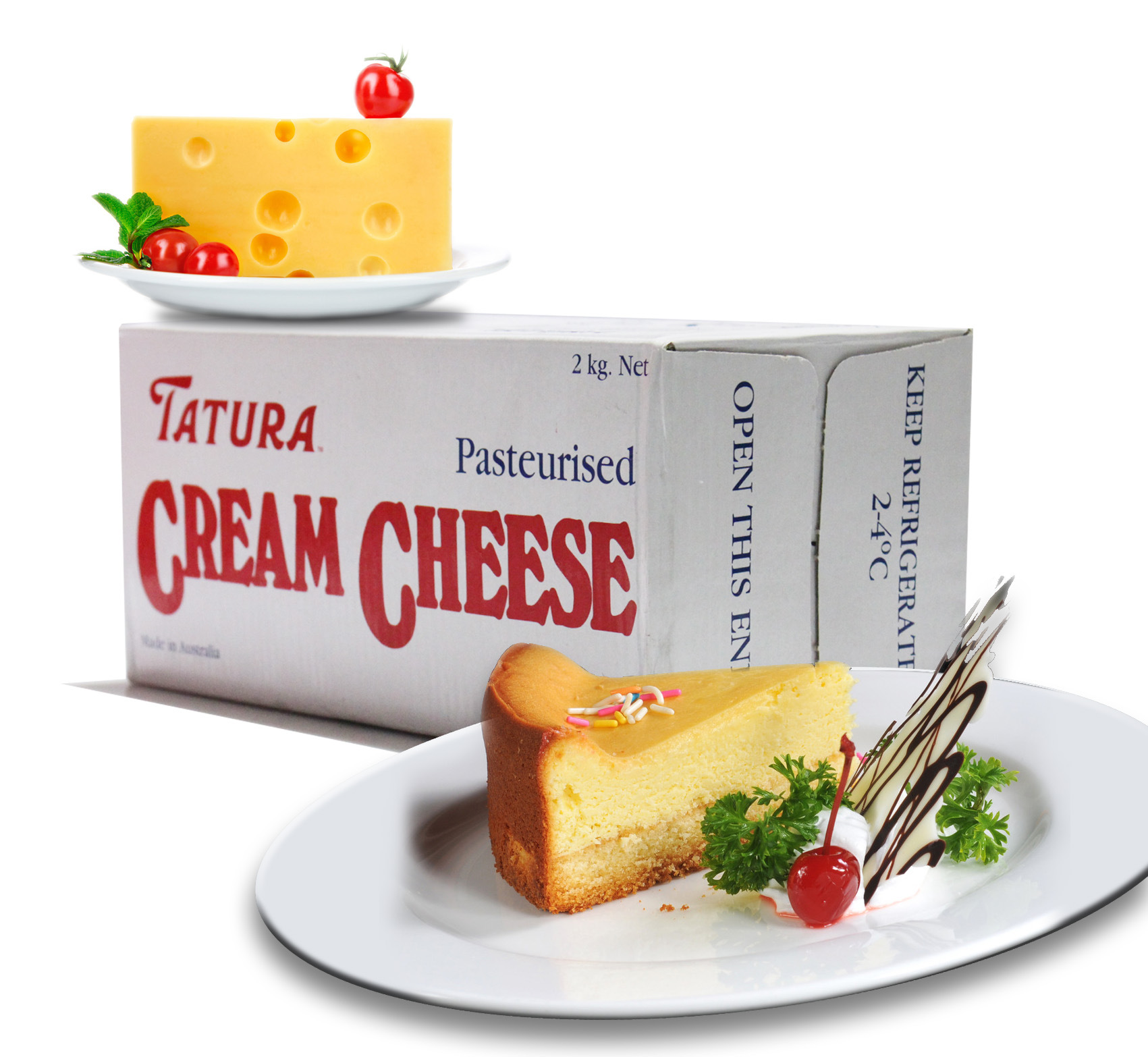 tatura塔图拉天然忌廉干酪 2kg奶酪奶油芝士 芝士蛋糕烘焙原料