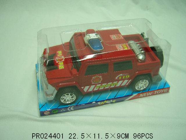 厂家直销批发塑料玩具惯性消防车 男孩玩具 玩