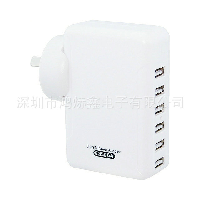 6USB 6A可换插脚旅充4