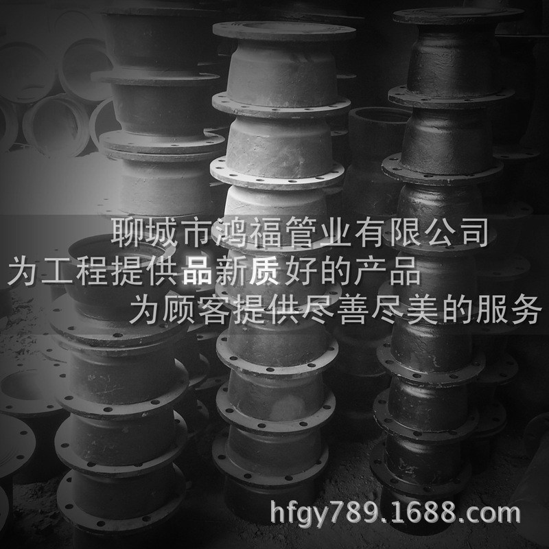 球墨铸铁管管件施工案例 承盘法兰短管连接方式