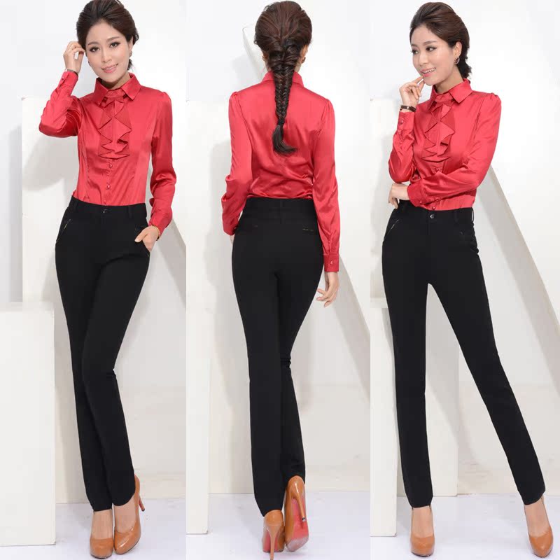 批发采购女式休闲裤-2014新款秋季哥弟面料妈