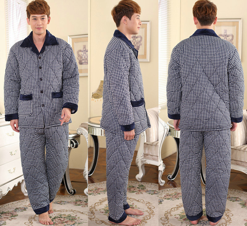 <em>睡衣</em>、家居服-<em>保暖男款</em>家居服套装 100%纯棉