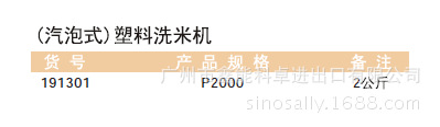 191301气泡式塑料洗米机规格
