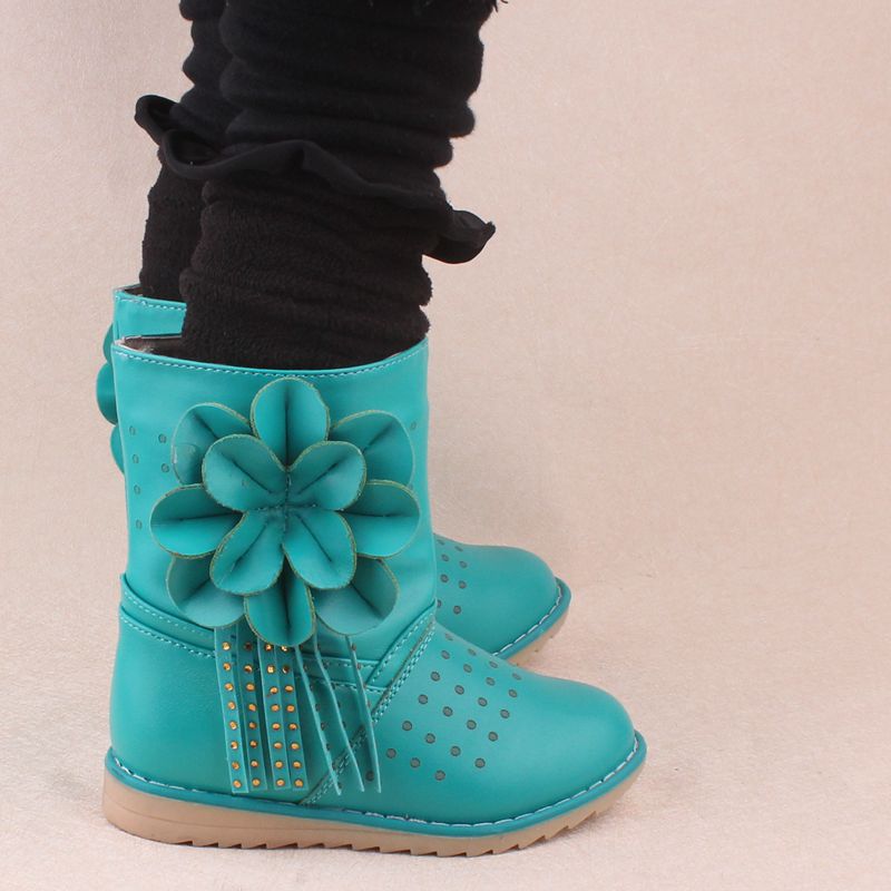 2014秋冬新款女童靴子新款单靴儿童靴子女中大童雪地靴