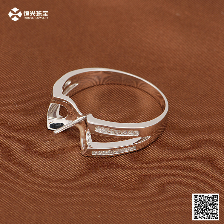 厂家批发,18K白金南洋珍珠戒指,正品,男女情侣,简约戒指