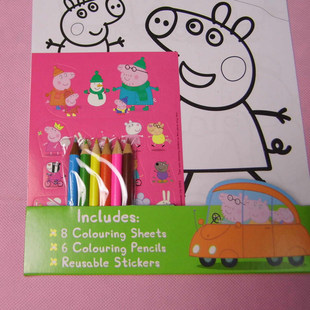 发采购纸质工艺品-peppa pig <em>粉红猪小妹贴纸</em> 