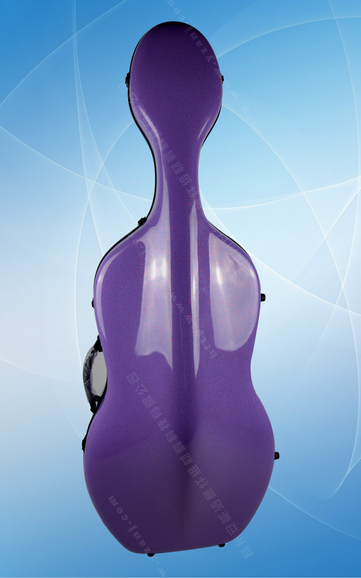 紫色半碳纤维大提琴琴盒