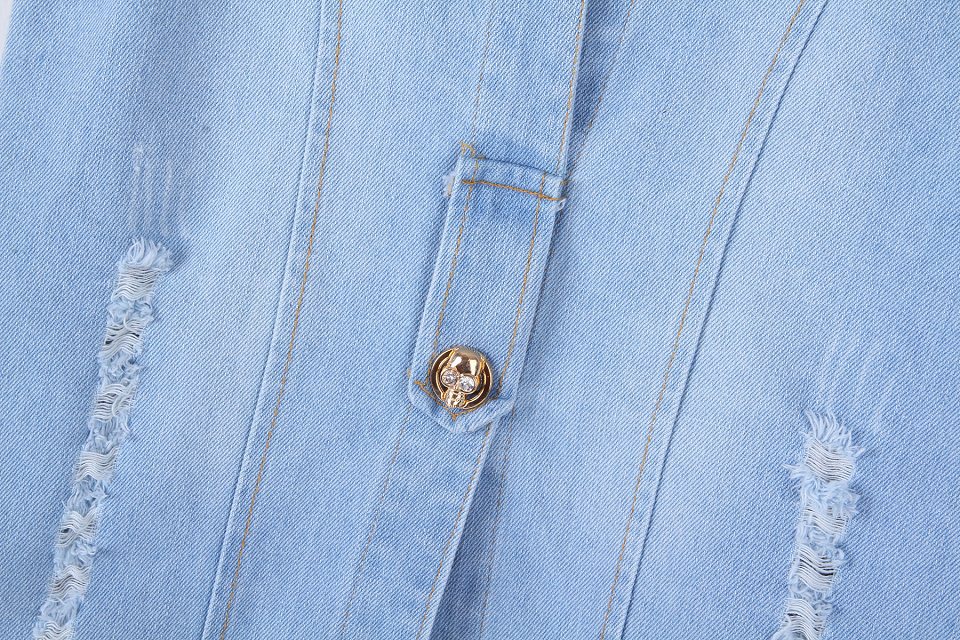 批发采购<em>女式</em>外套-中<em>长款</em>牛仔马甲马夹<em>外搭</em>上