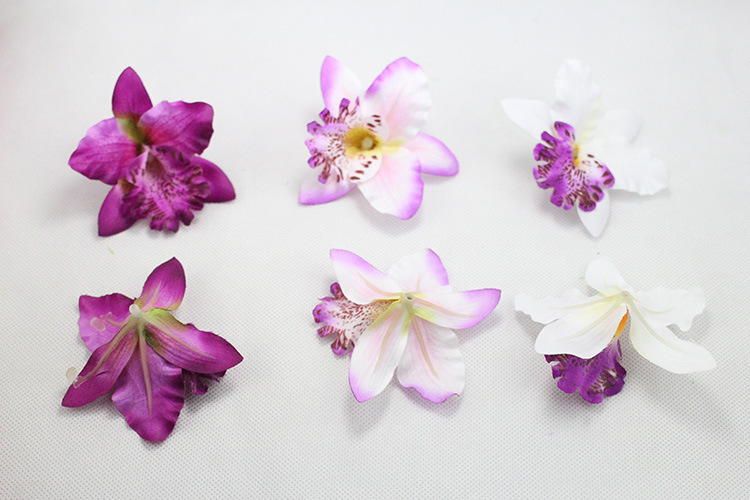 diy手工拖鞋帽子必备仿真渐变色花 蝴蝶兰绢花 diy手工配饰批发