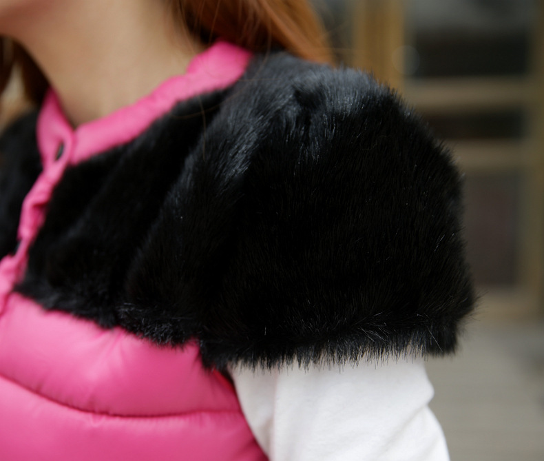 批发采购女式棉衣-<em>2014新款</em>女<em>棉马甲</em>仿水貂毛