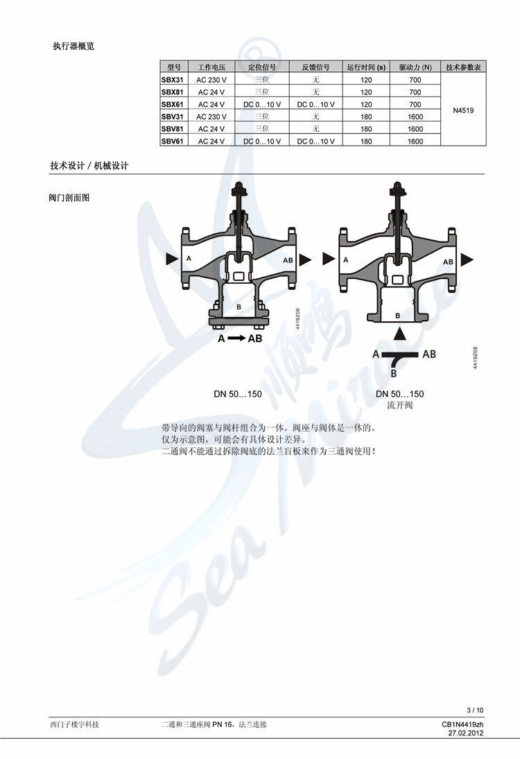 65电动二通水阀温控阀温控调节阀经济型dn65