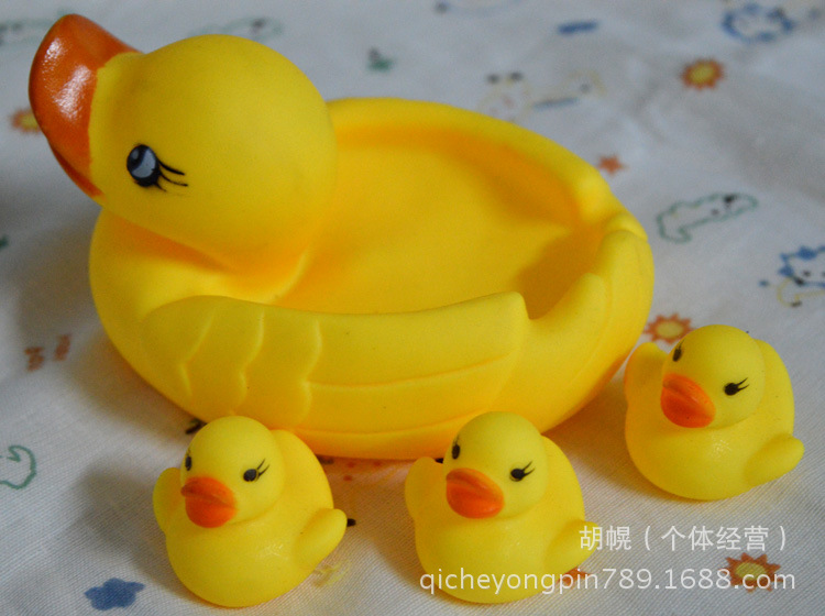 婴幼儿教具-1组4个装 游泳鸭 戏水鸭 洗澡游泳