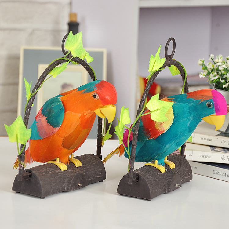 【声控会说话的鹦鹉 感应玩具 鹦鹉玩具 放电池