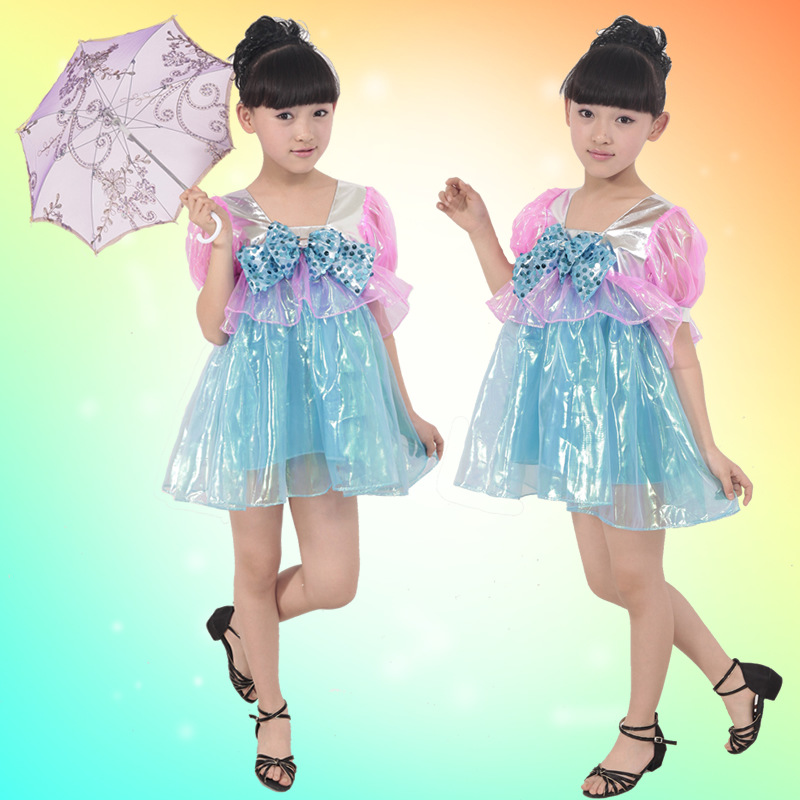 六一<em>儿童幼儿</em>园<em>舞蹈</em>裙现代舞演出<em>服装女</em>幻彩裙