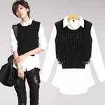 成人毛衣毛线背心<em>马甲</em>公司_女式衬衫_公司黄