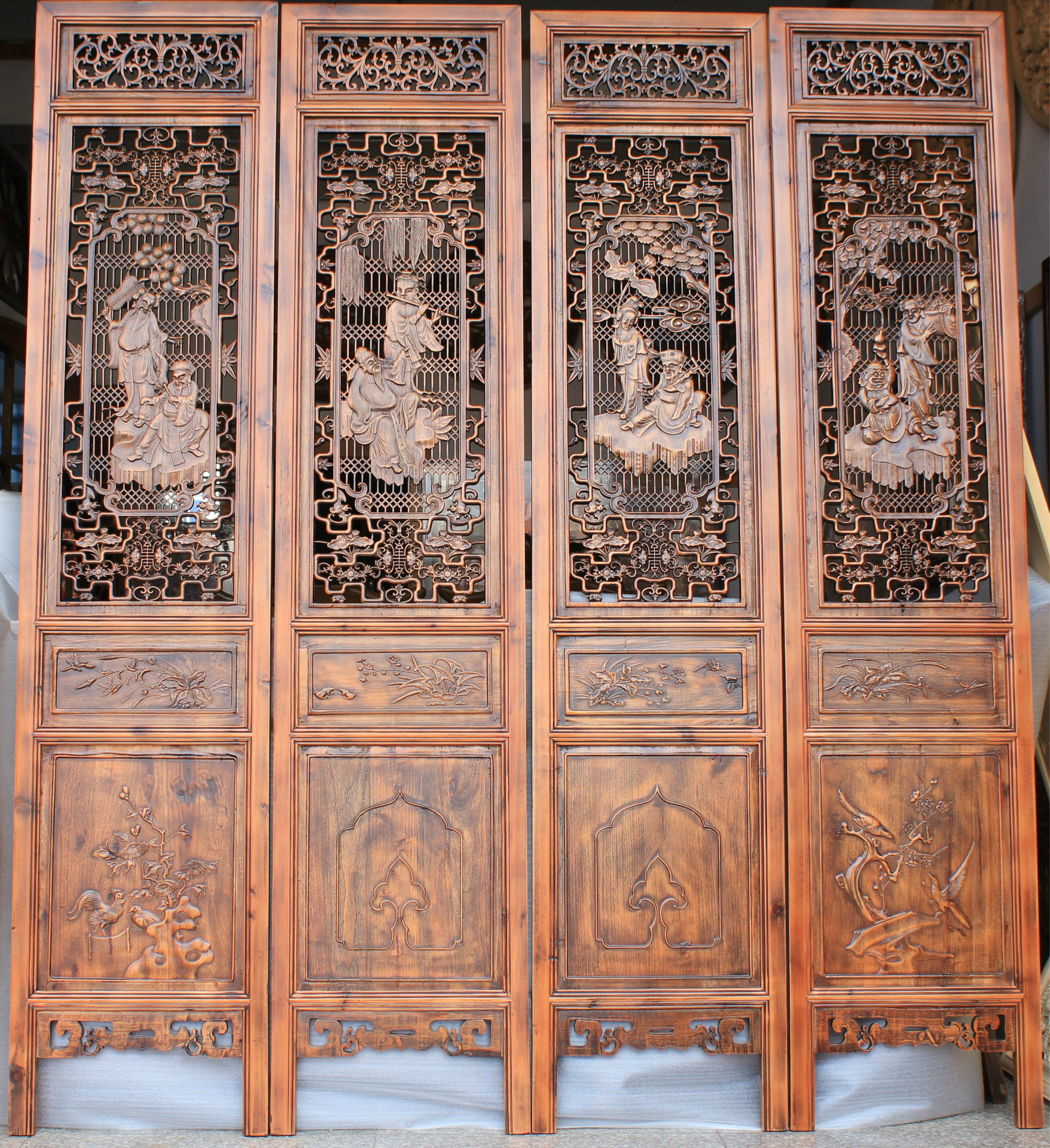 厂家直销东阳木雕屏风 仿古屏风 折叠屏风 木工艺品