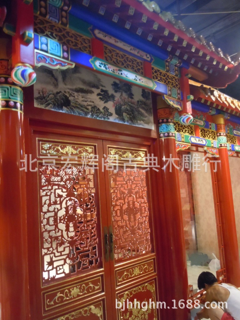中式古建装修施工 供应中式花格屏风订做 商铺门窗古建中式楼装饰