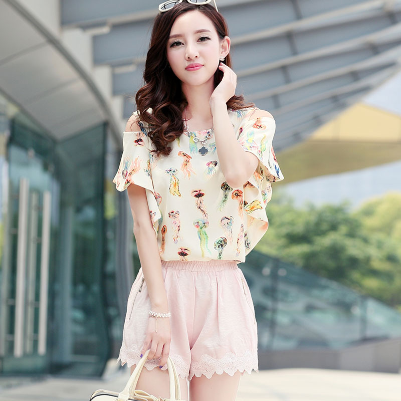 漏肩雪纺衫<em>女装</em>加盟<em>代理</em>微信淘宝拍拍<em>美丽说</em>蘑