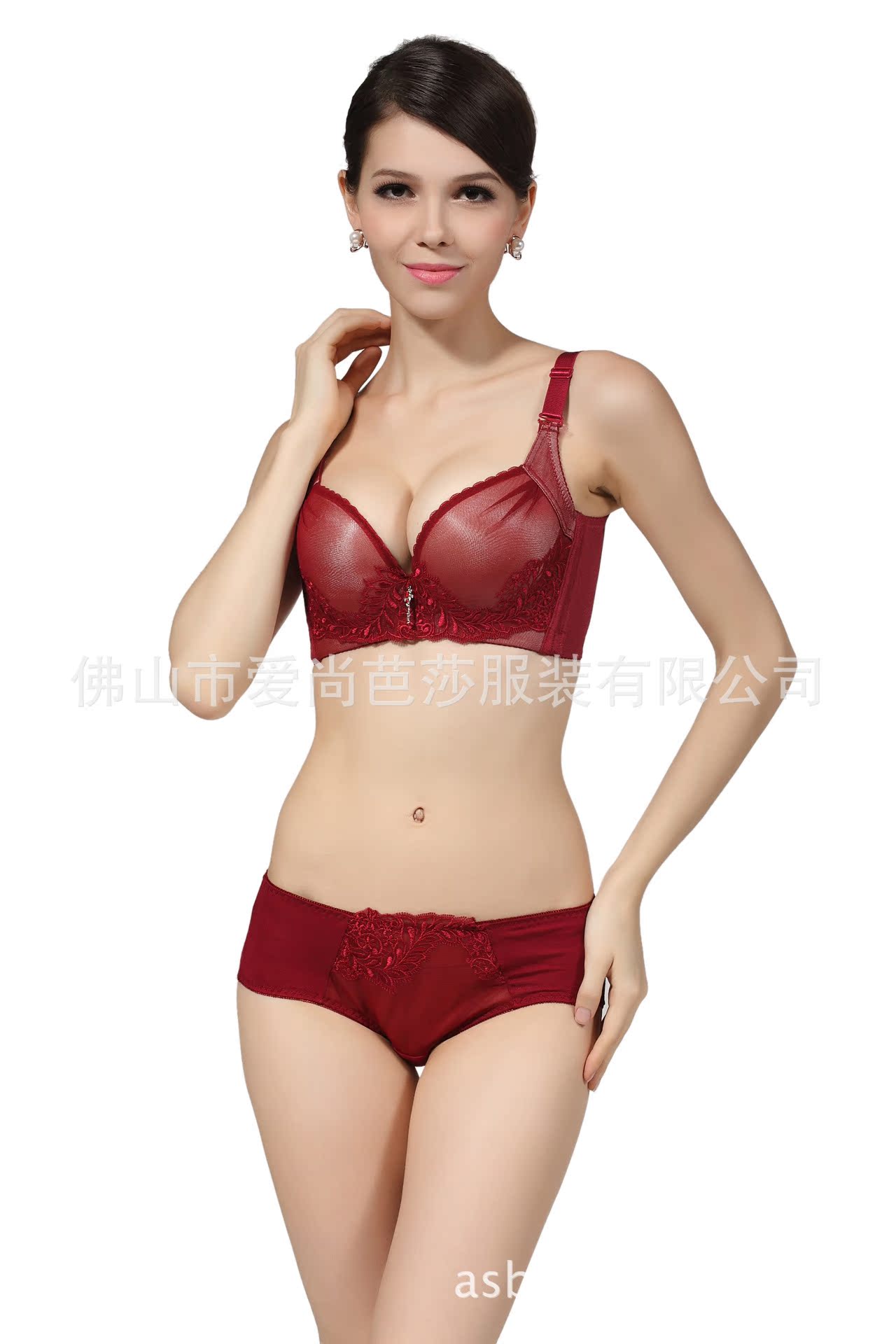 【调整型美体内衣新款<em>文胸盐步</em>厂家<em>批发</em>直销红