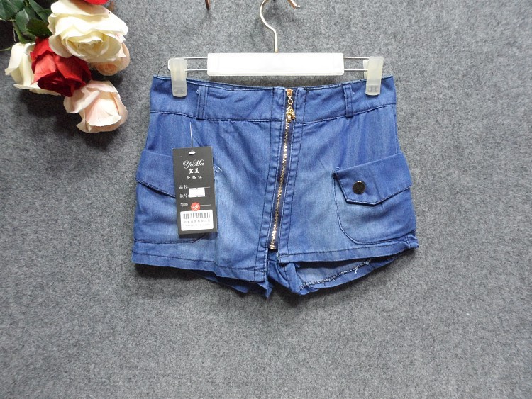 网库衣库<em>女装</em>裤裙 春夏<em>女装牛仔</em>拉链<em>短裤</em>短裙