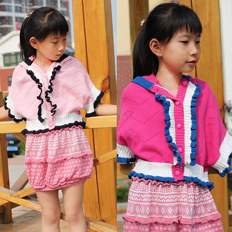 2014新款<em>童装</em>批发 外贸韩版纯棉女童<em>开衫毛衣</em>