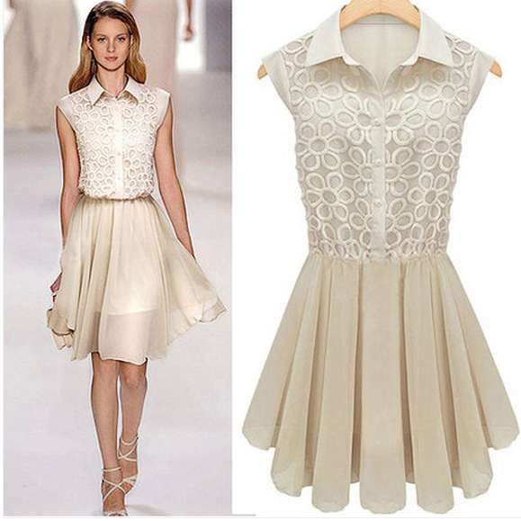 <em>欧洲大牌</em>时尚<em>女装</em> OL气质优雅绣花显瘦收腰无