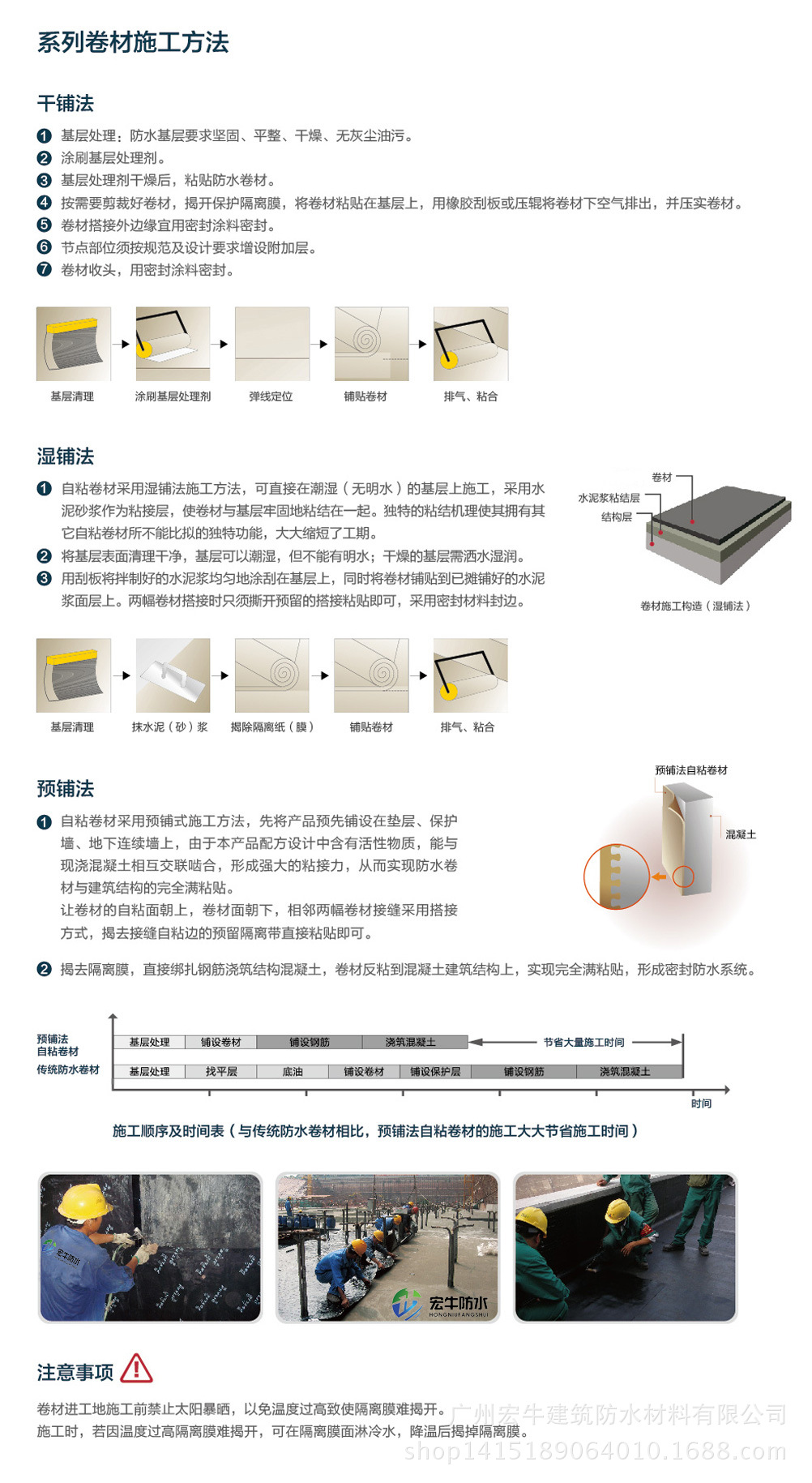 卷材施工图片