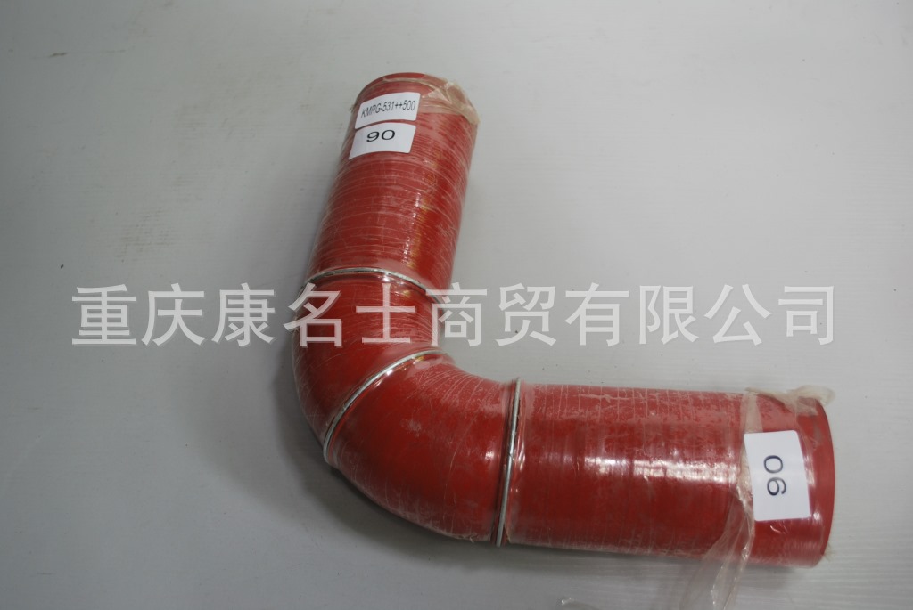 夹布耐酸碱胶管KMRG-531++500-胶管内径90XL490XL355XH350XH350内径90X异形胶管,红色钢丝3凸缘37字内径90XL490XL355XH350XH350-2