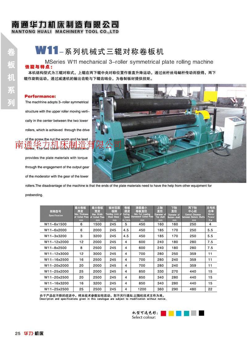 厂家直销 W11机械式三辊对称卷板机