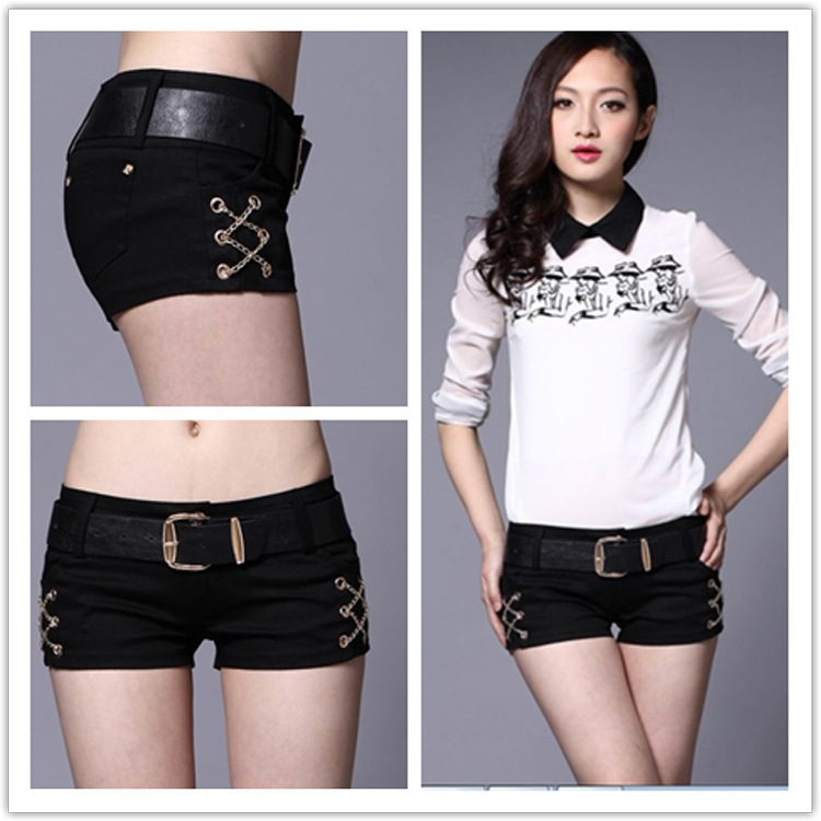 2014女装新款<em>超短裤黑色</em>欧美女士短裤显瘦 图