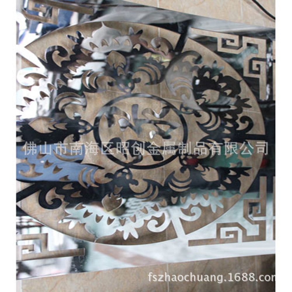 不锈钢门花02