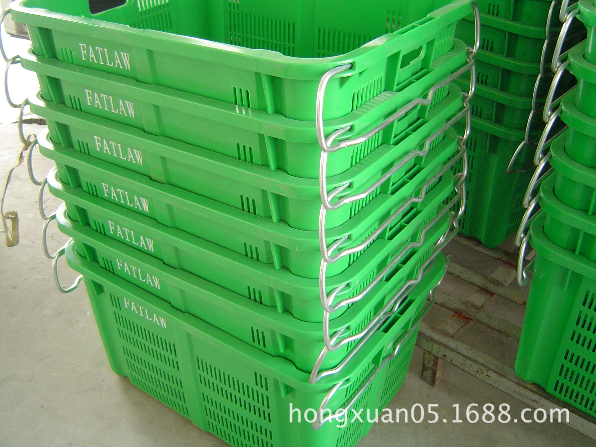 塑料箱-【批发】带耳塑料周转箱 塑胶周转箩 水