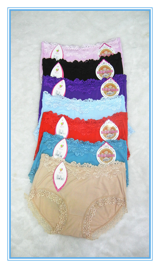 【【镇厂之宝】<em>女式内裤</em>加大加肥花边面竹纤维